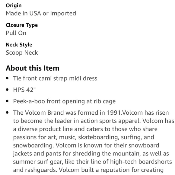 Volcom Dance Strides Midi Dress, Size XL, BNWOT - Picture 10 of 11